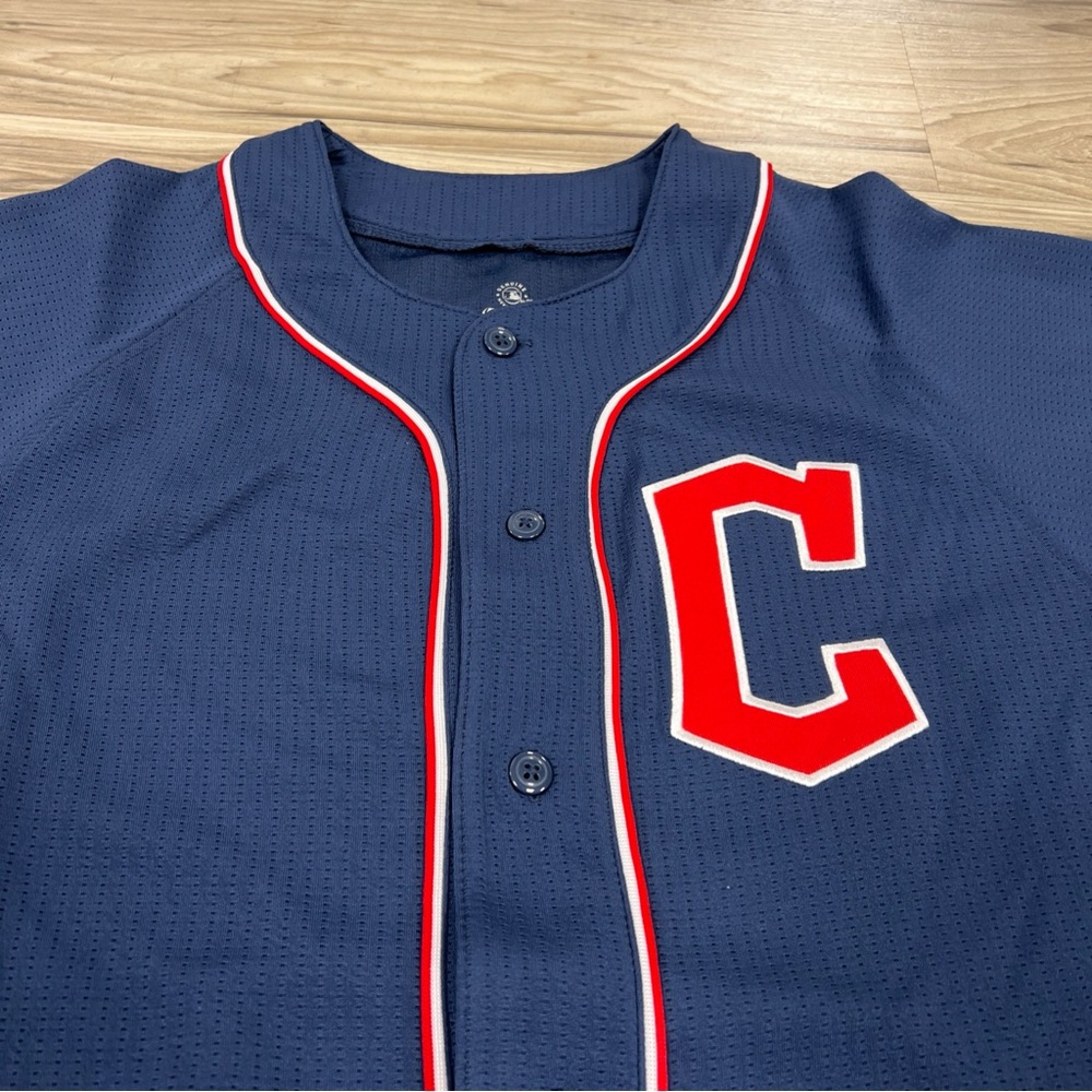 MLB Genuine Merchandise Cleveland Guardians Dynasty Jersey Blue Mens Medium NWOT - Picture 4 of 6